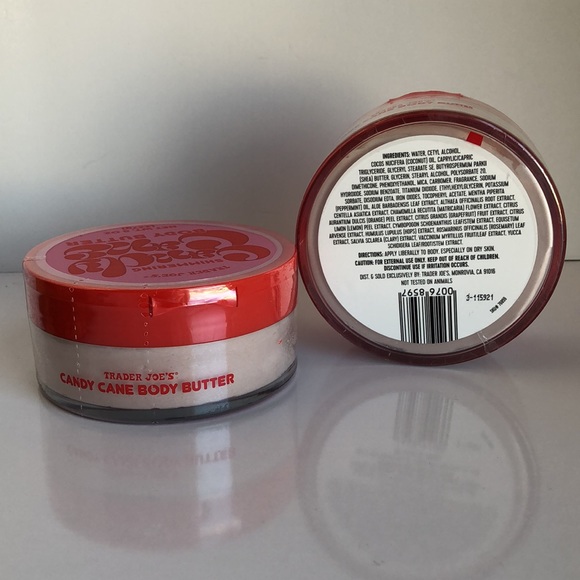 2 X Trader Joe’s Limited Edition Shimmering Candy Cane Body Butter Holiday - Picture 2 of 3